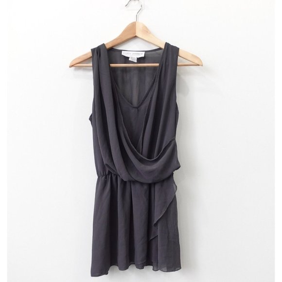 Womens Dress‎ Size Small Black Mini Tank V Neck Draped Casual Boho GYPSY WARRIOR - Picture 1 of 8